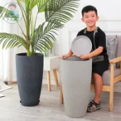 💥仿石PP塑料天堂鳥北歐式滴水觀音龜背竹散尾龍葵旅美人蕉落地花盆