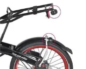 【小哲居單車】 太平洋 Birdy 拖行組(含導輪*2、螺絲、墊片、束帶)(二代鳥後貨架用)