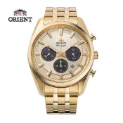ORIENT 東方錶 Quartz Sports系列 太陽能跑馬計時腕錶 鋼帶款 白色 RA-TX0301G