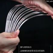 手折扇子鐵扇子鋁合金扇子男金屬骨古典國風功夫禮品鐵折扇夏漢服灑金定制絹扇 新款扇子4.14