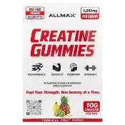 【iHerb】ALLMAX, Creatine Gummies, Tropical Fruit Punch, 1,250 mg, 6 Bags, 8 Gummies Each