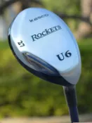 大氣的書館 日本原裝Kasco Rockets鐵木桿小雞腿萬能桿27度特價