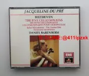 美版單碼 2CD 貝多芬：大提琴奏鳴曲 杜普蕾 巴倫博伊姆