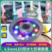 LED不鏽鋼超薄噴泉燈中孔一體防水涌泉燈水下防水低壓魚池景觀燈