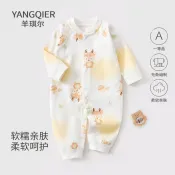 ⭐桃園出貨🔥嬰兒連身衣爬爬服長袖和尚服純棉哈衣男女寶寶外出服四季春秋衣服