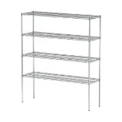 【dayneeds 日需百備】荷重型 150x45x180公分 電鍍（鎖管）四層架(鐵力士架/收納層架/展示架/層架/鐵架)