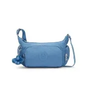 【KIPLING】『牛角包』（網路獨家款）復古藍輕巧多袋側背包-GABBETTE S 女包