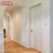 （定金）白色室內臥室門房間門復古門實木複合烤漆木門單開門平開門法式門