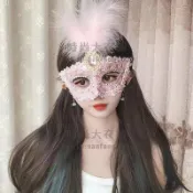 愛莎半臉公主古風面具萬聖節仙女化妝舞會舞臺表演抖音直播道具【時尚大衣櫥】