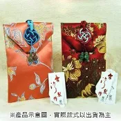 【Autobuy購物中心】雅人手作 織錦行動香氛袋(Y101-0063/紅金竹梅)