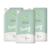 NacNac 天然低敏嬰兒洗衣精(3入補充包)1100ml 嬰兒洗衣精✪準媽媽婦嬰用品✪