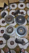 IMPREZA GC8 GF8 原廠前對四卡鉗+後單活塞卡鉗+來另片+煞車油管+劃線碟盤