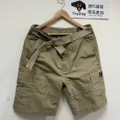 DryDog 跩狗嚴選 跩狗嚴選 極度乾燥 Superdry Cargo 附腰帶 復古 多口袋重磅純棉耐磨 短褲 工作褲 斯里蘭卡製 卡其 A&F 2版