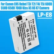 LP-E8鋰電池1800mAh充電電池適用於佳能EOS Rebel T3i T2i T4i T5i 600D 550D 