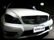 《※台灣之光※》全新BENZ W204 C180 C200 C250 C300 AMG改滿天星鑽石型黑框亮黑一線水箱罩