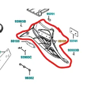 材料王⭐光陽 GP.GP125 副廠/原廠 牌照板.後牌板.後土除.後擋泥板 80105-LDA6-900