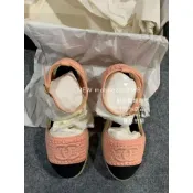 過季款 EUR36碼 全新正品 CHANEL 珊瑚粉 經典漁夫鞋 涼鞋 平底鞋