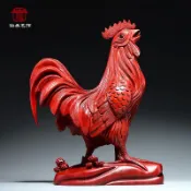 協貿國際日用品生活館 木雕大公雞擺件木質動物十二生肖屬雞客廳裝飾擺設花梨工藝品送禮