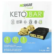 【iHerb】The No Sugar Company, 生酮棒™，巧克力碎曲奇面團，12 根，每根 40 克