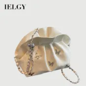 IELGY 雲朵包 女士百搭鏈條斜挎餃子包