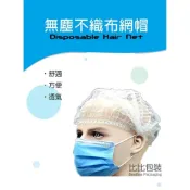 (店+)比比包裝 台灣  抛棄式網帽 不織布 條帽 無塵帽 網帽 防塵帽 保潔帽 食品 廚房 無塵室 帽套 髮套 髮帽 頭套