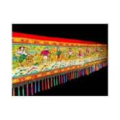 (店+){凡塵佛俱百貨批發}八仙彩 結婚 入厝 新居落成 安座 廟宇 12尺 金蔥布浮繡立体大水景八仙彩 都有附贈保護套