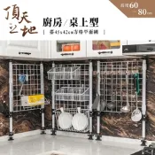 dayneeds 頂天立地 廚房/桌上型烤漆收納架 搭45x42方格平面網1片(兩色) 置物架/多功能網架