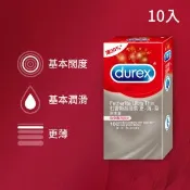 【愛合購】【Durex杜蕾斯】超薄裝更薄型保險套(10入/盒)