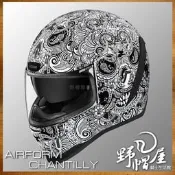 《野帽屋》美國 ICON AIRFORM 全罩 安全帽 吸濕排汗 內襯可拆 內墨片。CHANTILLY 白