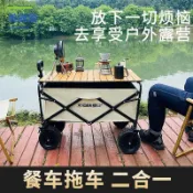 美雅閣家居 免運野餐露營車擺攤小推車手拉車戶外手拉小推野餐車便攜式可折疊家用超市購物買菜釣魚遛娃【dd】