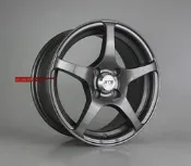 【台灣製造】外銷RTS新款15吋輕量化五爪鋁圈樣式4孔100 6.5J ET40亮灰(贈鋁合金軸套)
