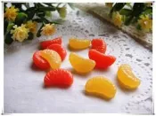 ☆荳荳龍~DIY手作黏土☆ 仿真甜點 迷你 橘片/ 袖珍 桔子片 7入$20