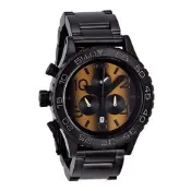 NIXON The 40-20 CHRONO 強眼魅力運動腕錶-鋼帶-咖啡/42mm