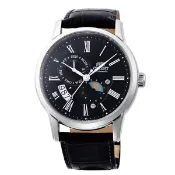 大高雄鐘錶城 ORIENT 東方錶 SUN&MOON系列 日月相錶 皮帶款 黑面 42.5 mm RA-AK0010B｜樂天領券現折★全館特惠中★指定刷卡回饋10%