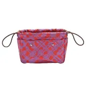 【Hermes 愛馬仕】經典Fourbi鍊條印花帆布夾層包包收納專用內袋(紅色H083027CK-RED)