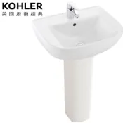 KOHLER Reach 瓷柱面盆(57.2cm) K-72449X-1-0