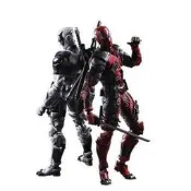 現貨。☆哞哞小舖☆。Play Arts改  死侍 惡棍英雄 漫威 X-Force限定版  約26CM 港版