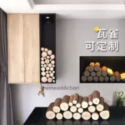 【五金 熱銷】壁爐裝飾木頭原木小木樁木材木柴圍欄木頭柵欄實木樹樁擺件圓木樁 優選