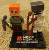 將牌 (型號:79254-5) 非正版樂高_Minecraft_麥塊_當個創世神_我的世界_骷摟與Alex