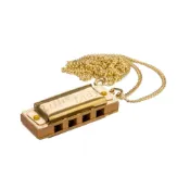 【Hohner和來】HOHNER Little Lady 木製琴身項鍊口琴(全世界最小的口琴 可以吹奏歌曲)