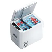 (店+)【七了個三】28L 旗艦雙門分區行動冰箱 壓縮機製冷 -15度C冷凍 110V露營冰箱 單人冰箱