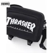 幸運•潮 日本 潮牌Thrasher火焰 牛津布小方包 手機包 男女通用 中性素色簡約防水單肩斜背包