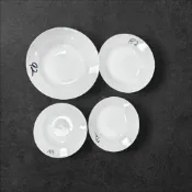 大同瓷器湯盤 圓湯盤 黑點凹點小凸點屬正常 餐盤菜盤 水果盤 烤盤 無毛細孔 易清洗耐撞擊 湯盤放水果點心(伊凡卡百貨)