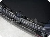 【魏大顆 汽車精品】RAV4(19-)專用 不鏽鋼鈦黑後護板ー後踏板 後防刮板 外踏板 後飾板 後保桿上護板 XA50