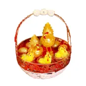 【有聲】鐵籃金雞 / 帶路雞 鐵籃帶路雞 多子多孫 結婚 歸寧 入厝 J9040【B＆B幸福雜貨】