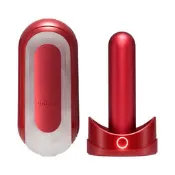 (送300ml潤滑液) 日本TENGA FLIP 0 (ZERO)可加溫重複頂級飛機杯(紅色)男用自慰套自慰杯情趣用品自