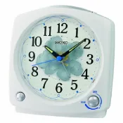 大高雄鐘錶城 seiko SK037 精工鐘 (QHP012W) 音量控制燈光貪睡鬧鐘 白 13 x 12 x 7cm｜樂天領券現折★全館特惠中★指定刷卡回饋10%
