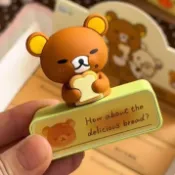台現免運🔥RILAKKUMA 拉拉熊 麵包系列 盲盒 夜燈冰箱貼 懶懶熊 茶小熊 小白熊 小黃雞 公仔 冰箱貼 KKV