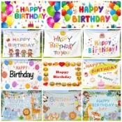NO.145 161_在台現貨【加厚防水】 生日掛布生日快樂布條生日布條生日背景布慶生佈置生日派對佈置
