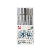 【SAKURA 櫻花】SAKURA 櫻花 證卷筆 Gelly Roll moonlight 月光晶彩筆 灰階 5支入 /盒 XPGB-5ML06